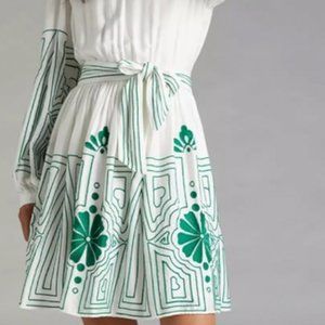 RARE NWT ANTHROPOLOGIE Forever That Girl Embroidered Mini Dress. Size M